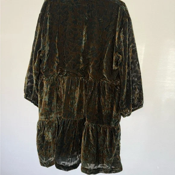 The Bettina Tiered Shirt Dress by Maeve: Mini Velvet Edition - Picture 7 of 10